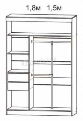Шкаф-купе Бабочка 1.8 (Венге)