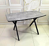 Стол обеденный Рольф 1300*750 2 кат. (Опора Черный муар/Столешница Бетон слюда 809)