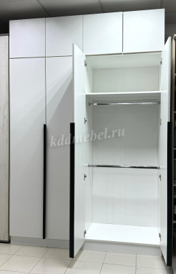 Шкаф Эра 1600 распашной с антресолью (Белый текстурный)