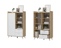 Шкаф малый Ирис (Дуб крафт золото/Белый)