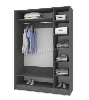 Шкаф-купе Браун Б661 1600 (Камень темный/Ирландский дуб) 