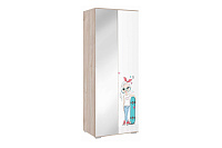 Шкаф двухдверный с доводчиками Алина 04.21 (Дуб мария/Белый) 