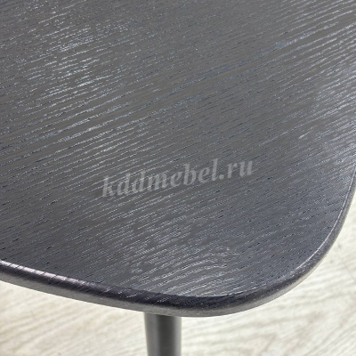 Стол журнальный Грета МДФ (Черный/Опора дерево)