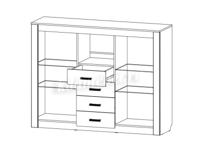 Комод большой Ривьера (Ясень анкор светлый)