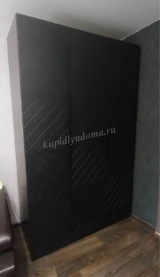 Шкаф 3-х створчатый Копенгаген (Венге/Черный матовый)