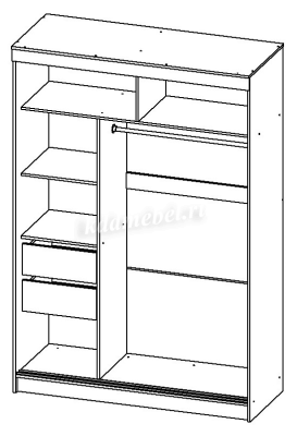 Шкаф-купе Танго-1 1500 (Анкор светлый)