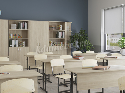 Стол ученический регулируемый двухместный СТОр002.0.4-6 (Дуб сонома)