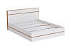 Кровать Аркон 1.6 с настилом (Белый/Дуб вотан)