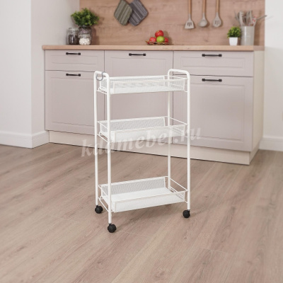 Этажерка Ладья-2К на колесиках (Белый)