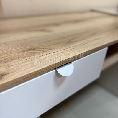 Стол компьютерный Юкки 1500 (Дуб делано/Белый шагрень)