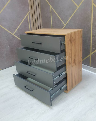 Комод широкий 02 Бруно (Дуб Вотан/Серый Графит)