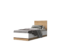 Кровать Адель 0.8 (Дуб вотан/Белый гладкий)