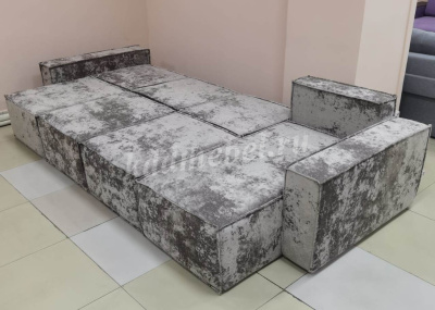 Угловой диван Бафи ДУ комплектация 4 (Плюш Латте)