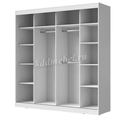 Шкаф-купе Лето-4 2.0 с зеркалом (Белый)