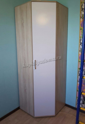 Шкаф угловой Белладжио ШК-01 (Дуб сонома/Белый) 