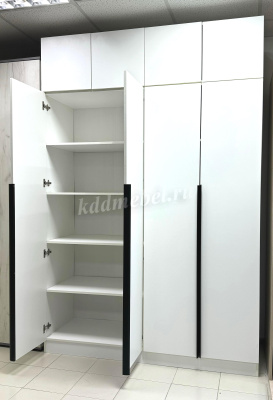 Шкаф Эра 1600 распашной с антресолью (Белый текстурный)