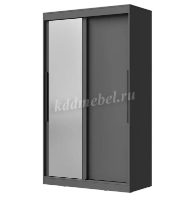 Шкаф-купе с зеркалом Лето-2 1.2 (Графит)