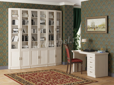 Шкаф комбинированный Оливия В-19 (Вудлайн кремовый)