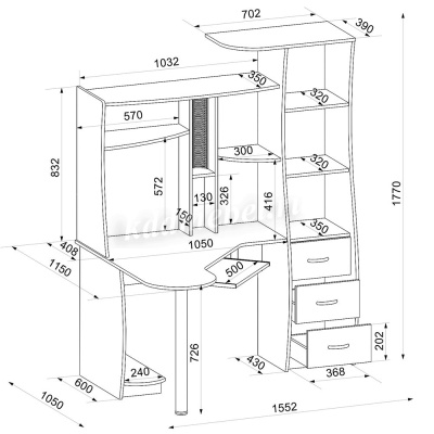 Стол компьютерный угловой Интел-9 (Ясень шимо темный/Ясень шимо светлый)