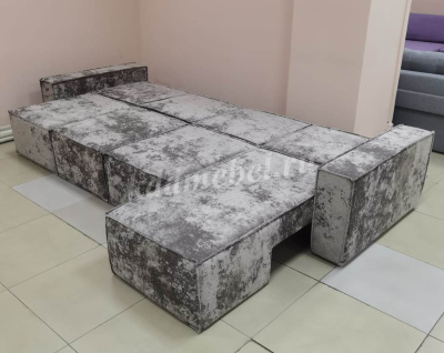 Угловой диван Бафи ДУ комплектация 4 (Плюш Латте)