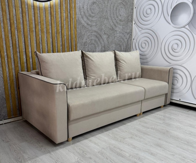 Диван трансформер Оскар БД (Магнетика 03/Бежевый, Магнетика 38/Коричневый) 