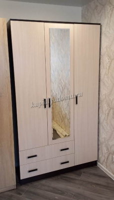 Шкаф Лагуна с зеркалом (Венге/Дуб молочный)