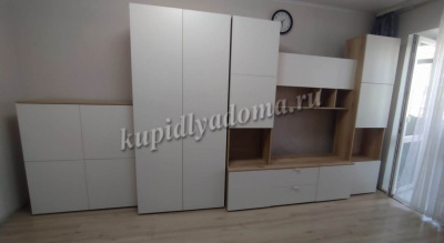 Комод Милан-1 (Делано светлый/Белый)