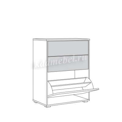 Комод-обувница Куба 13.113 N (Дуб сонома/Белый премиум)