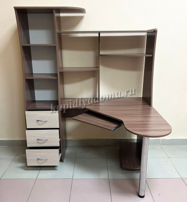 Стол компьютерный угловой Интел-9 (Ясень шимо темный/Ясень шимо светлый)