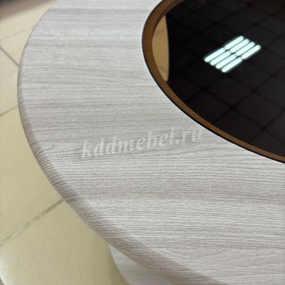 Стол журнальный СЖ-1 со стеклом (Ясень шимо светлый/Венге)