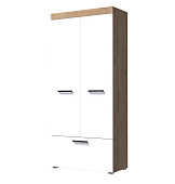 Шкаф Бастон (Дуб вотан/Белый гладкий)