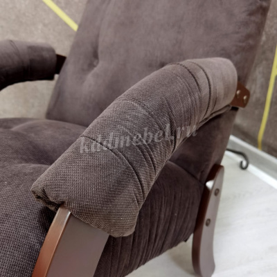 Кресло для отдыха Консул Модель 61 (Орех-эмаль/Ткань коричневая Verona Wenge)