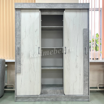 Шкаф-купе Гамма (Ателье светлый/Крафт белый)