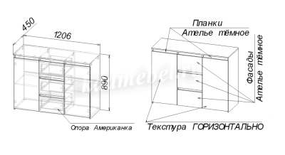 Комод Милано-3 (Белый) 