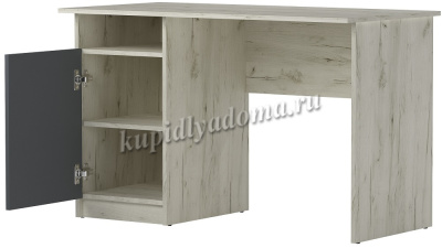 Письменно-компьютерный стол ПКС-12 (Дуб крафт белый/Антрацит)