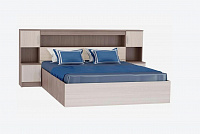 Кровать Басса КР-552 с прикроватными блоками (б/м) (Ясень шимо темный/Ясень шимо светлый)