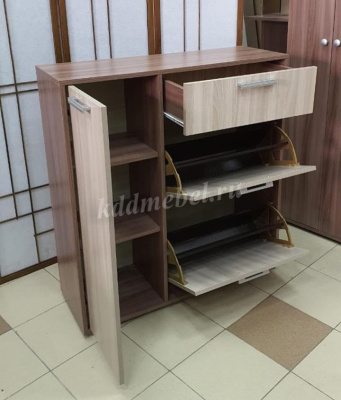 Обувница Дели-4 (Ясень шимо темный/Ясень шимо светлый)