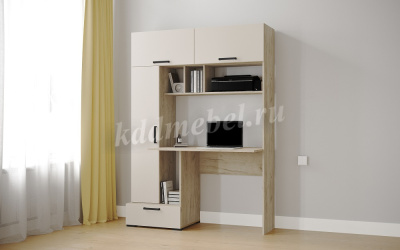 Стол компьютерный Квартет-11 (Дуб крафт серый/Кашемир)