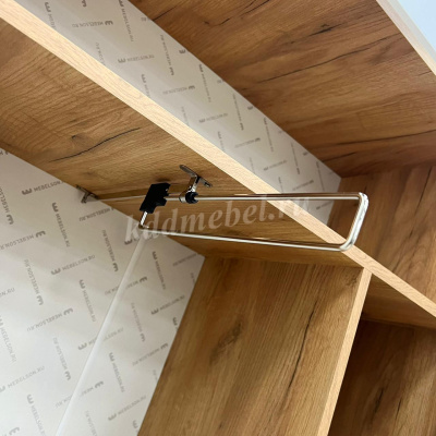 Гостиная Бери К-2 (Дуб крафт золотой/Белое дерево)