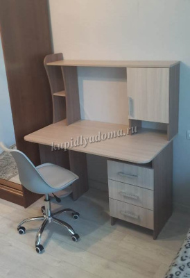 Стол компьютерный №5 (Ясень шимо темный/Ясень шимо светлый)