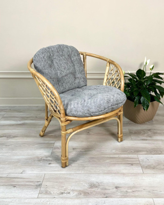 Кресло RJG-Bahama (Ротанг №4, ткань Mulan 160)