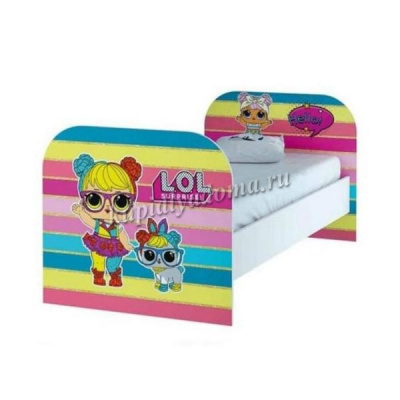 Кровать детская Тойс КР-08 (Белый/LOL)