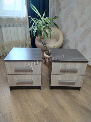 Тумба прикроватная Фиеста 2 шт (Ясень шимо темный/Ясень шимо светлый) 