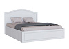 Кровать Апполия 1.6 настил ДСП 2С (Белый/Белый дуб)