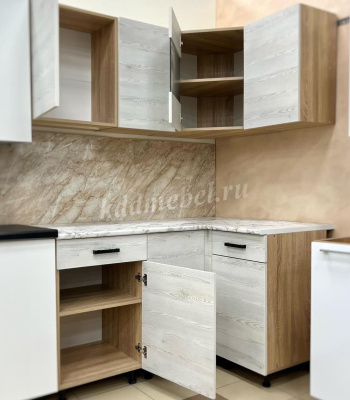 Кухня угловая 1,4*1,1 Алиса Loft комп №3 (Дуб сонома/Сосна белая)