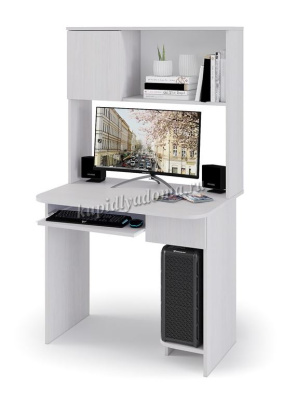 Стол компьютерный Эра №2 (Белый текстурный)
