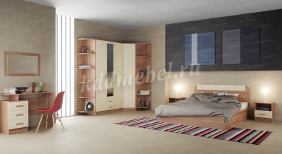 Тумба прикроватная Эра (Ясень шимо темный/Ясень шимо светлый)