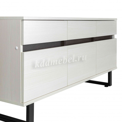 Тумба ТВ Белла-2 (Бодега белый/Металл черный)