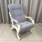 Кресло для отдыха Сенатор Модель 71 (Дуб шампань/Ткань велюр Серый Verona Light Grey)