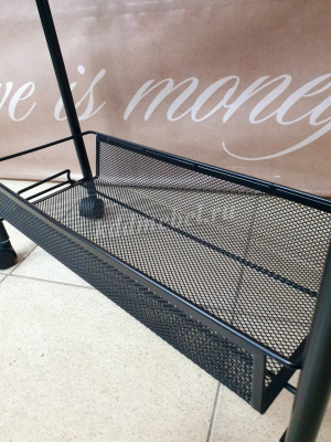 Этажерка Ладья-1К на колесиках (Черный)